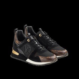 Authentic Louis Vuitton Women's Size 38 Black Run Away Sneaker